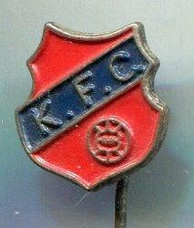 K.F.C. KFC zilverkleurig voetbal club speldje ( Z_033 ), Verzamelen, Speldjes, Pins en Buttons, Verzenden, Zo goed als nieuw, Sport