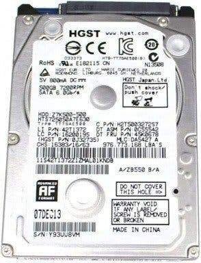 Hitachi Travelstar HTS725050A7E630 500GB HDD 2.5" SATA, Intern, Ophalen of Verzenden, Zo goed als nieuw, HGST