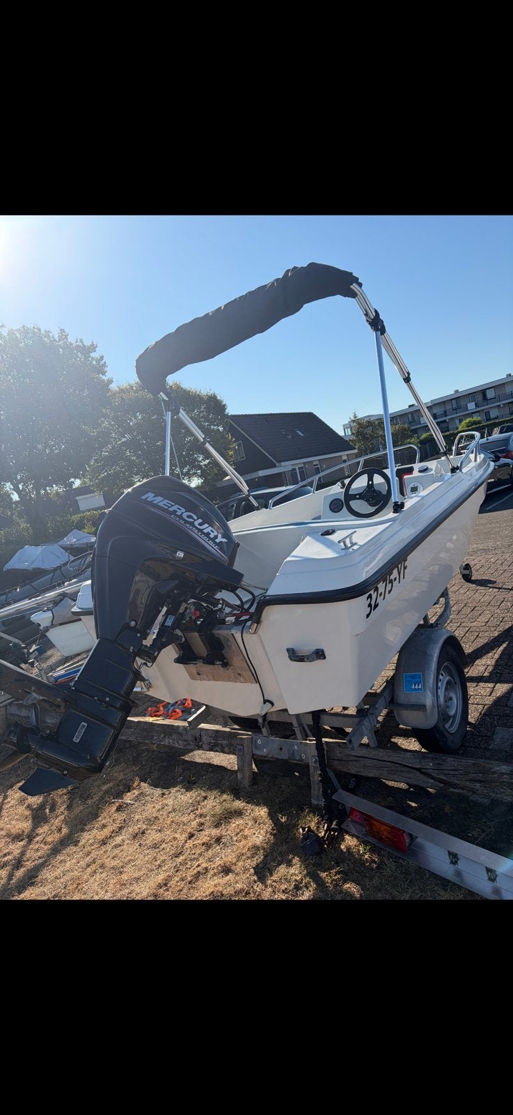 PRACHTIGE BOOT 410 COMPLEET MET 25 PK MOTOR EN TRAILER!, Ophalen, Zo goed als nieuw, Buitenboordmotor