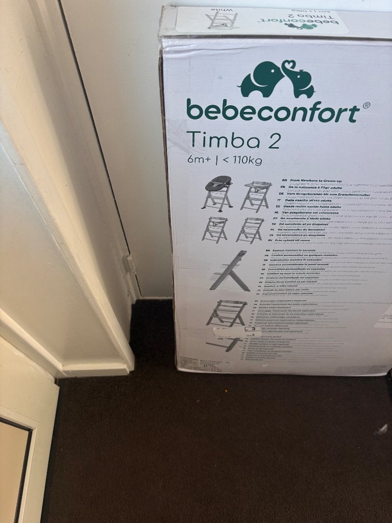 Bebeconfort timba 2 wit, Kinderen en Baby's, Kinderstoelen, Ophalen, Nieuw, Meegroeistoel, Gordel(s)