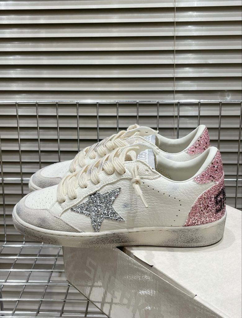 Witte sneakers met roze glitter en ster, Kleding | Dames, Schoenen, Gedragen, Sneakers of Gympen, Wit, Verzenden
