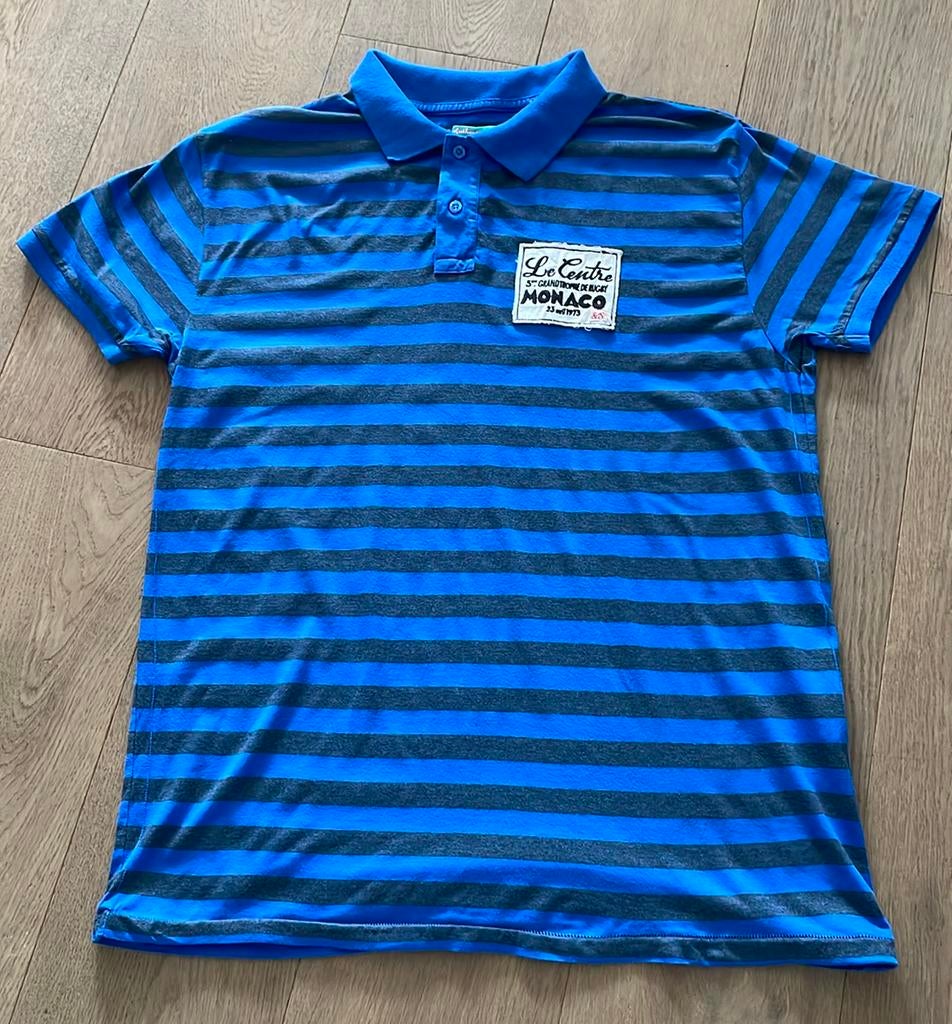 Polo poloshirt blauw/grijs scotch&soda heren XL, Ophalen of Verzenden, Zo goed als nieuw, Maat 56/58 (XL), Blauw