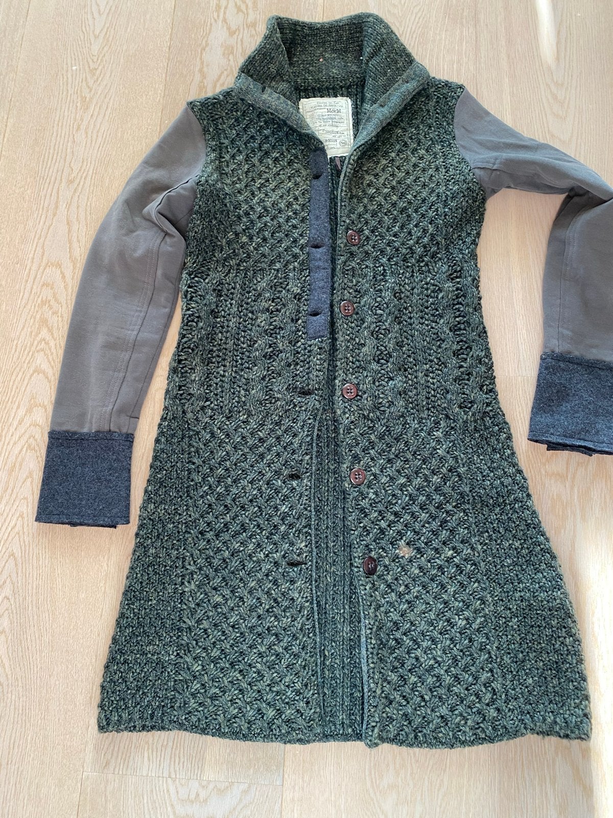 Mandarin & Mint gebreid vest/jas - Maat 38, Kleding | Dames, Ophalen of Verzenden, Zo goed als nieuw, Maat 38/40 (M), Groen