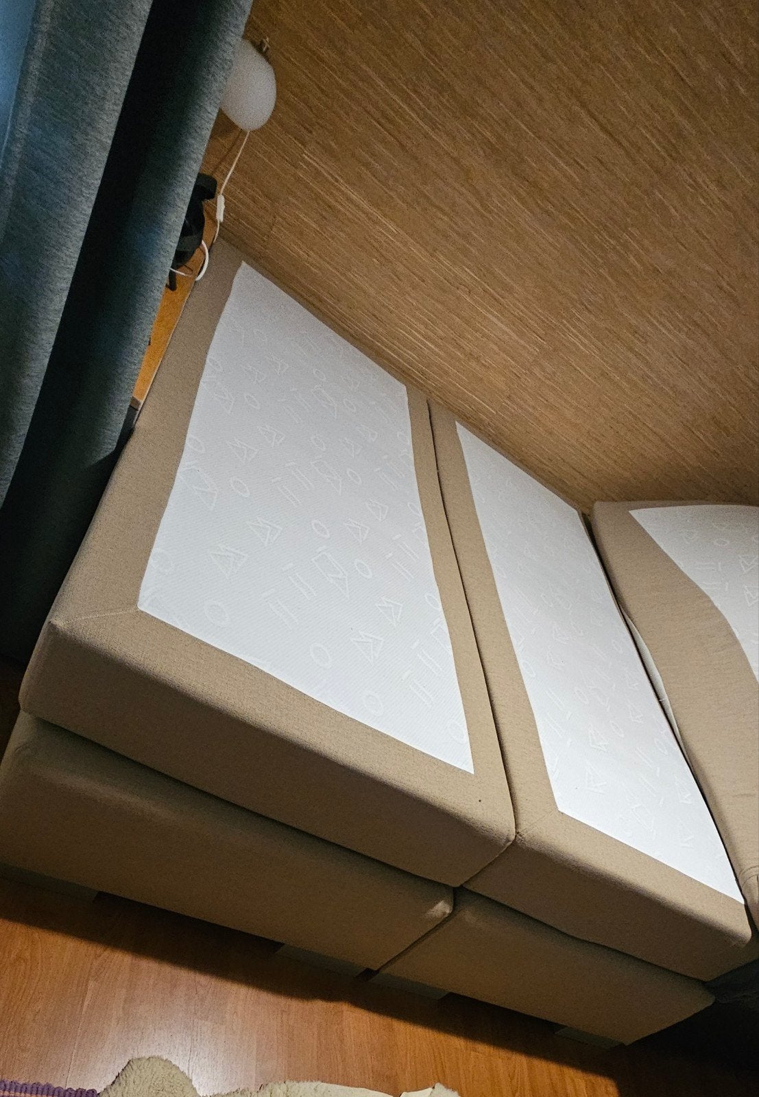 Boxspring 2 meter lang, 160 breed, 60 cm hoog, Ophalen, Gebruikt, Bruin, Tweepersoons
