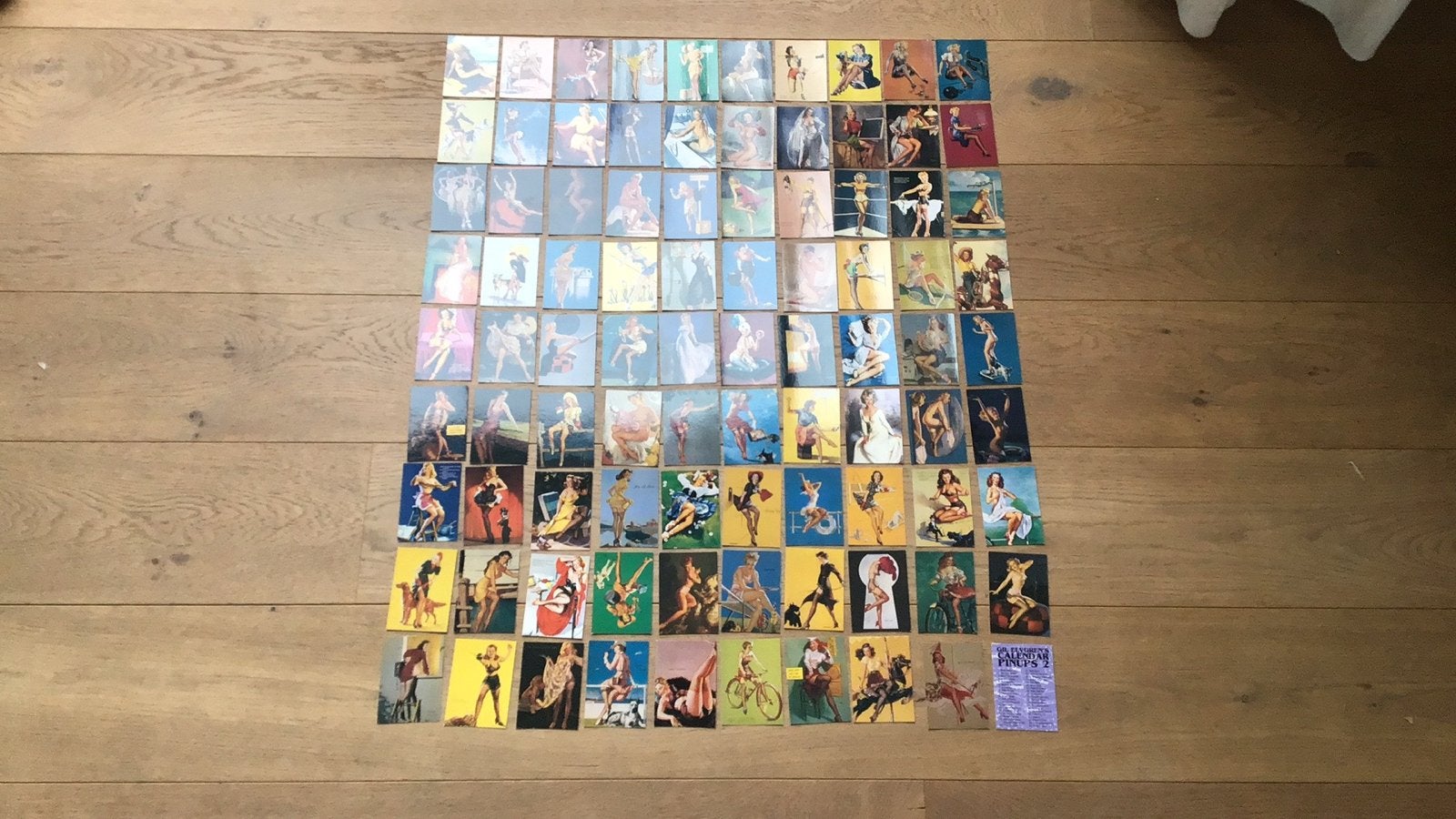 Gil Elvgren Pin-up Kalender Kaarten (1994) - Complete Set, Ophalen of Verzenden, Zo goed als nieuw