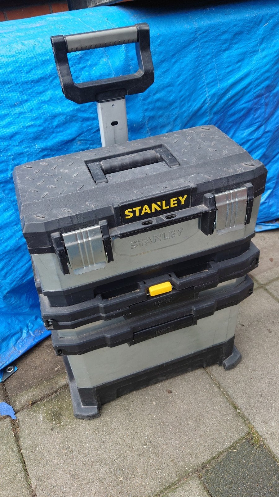 Stanley gereedschap kar met gereedschapskist, Ophalen, Gebruikt