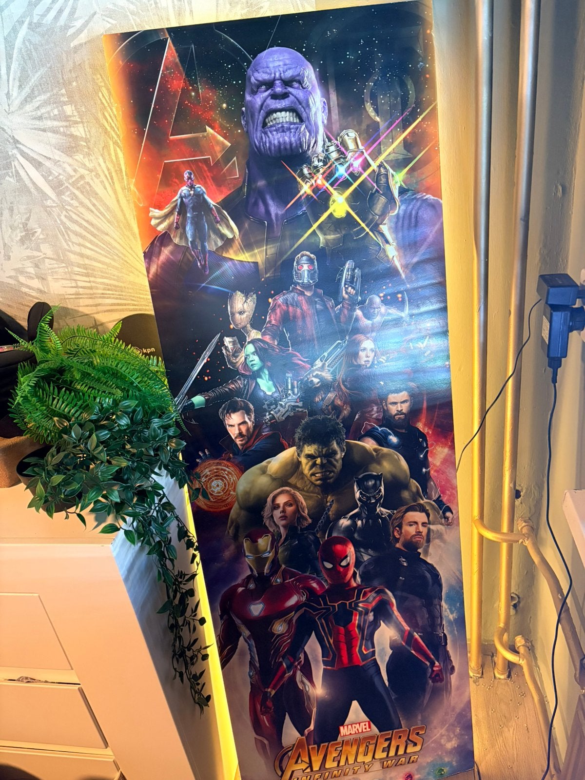 Avengers bord met verlichting, Verzamelen, Ophalen, Gebruikt, Deurposter of groter, Film en Tv