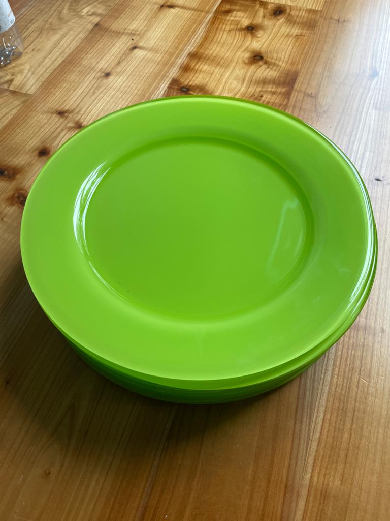 Set van 8 groene onderborden, Ophalen of Verzenden, Gebruikt, Overige materialen, Bord(en)