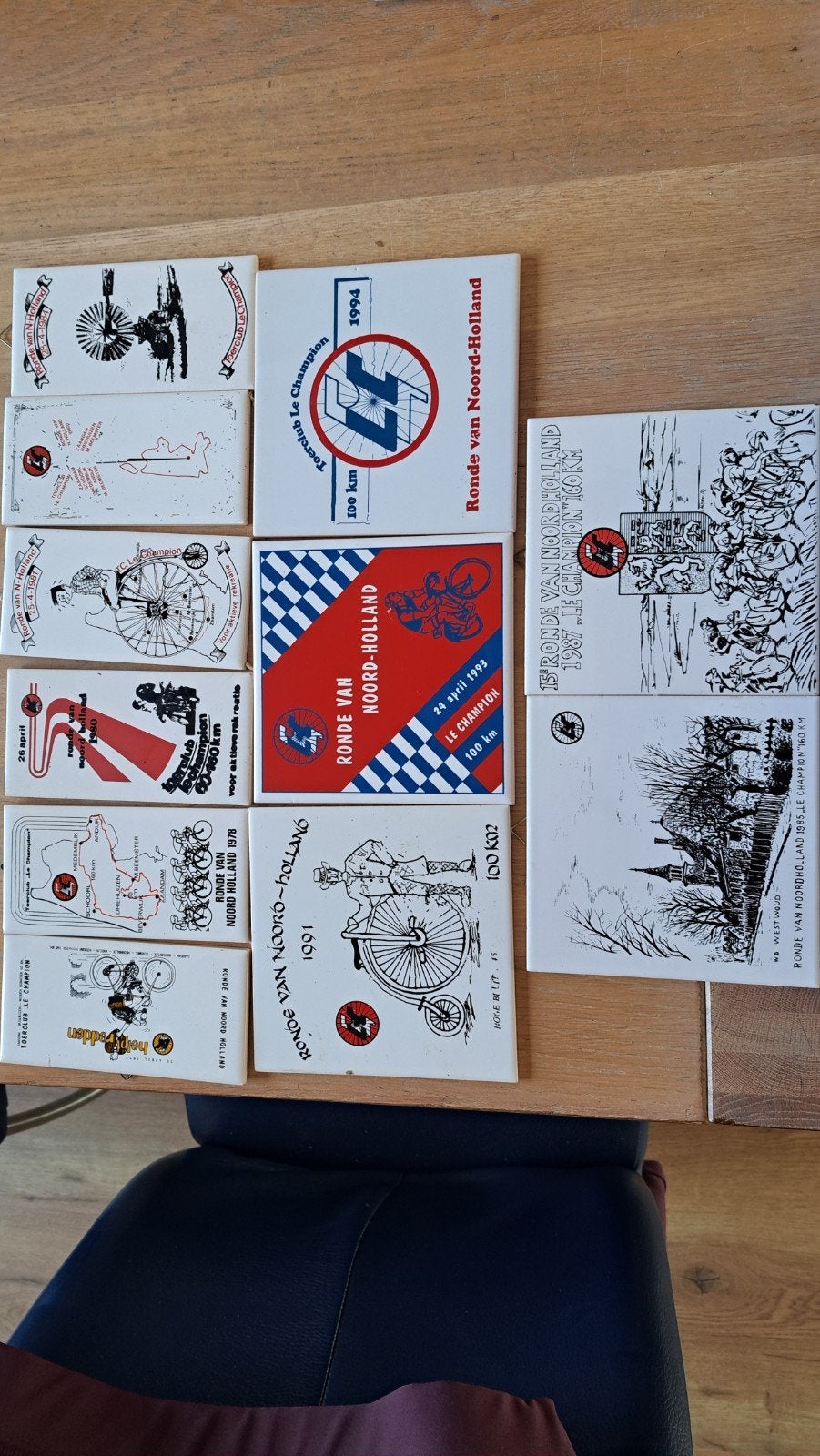Vintage Ronde van Noord-Holland Fiets toerclub  le champion, Ophalen of Verzenden, Gebruikt