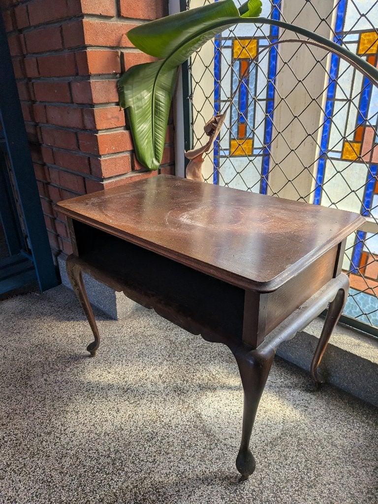 Antieke houten bijzettafel - Gebruikt, Gebruikt, Klassiek, Antiek, 55 tot 75 cm, Rechthoekig
