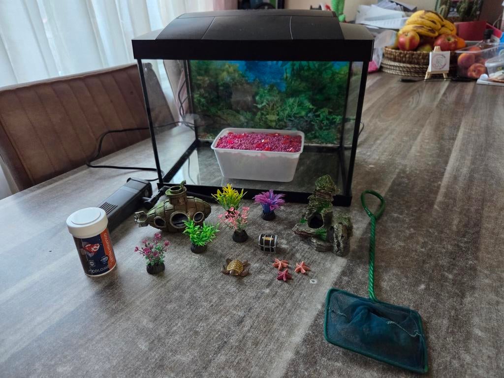 Leuke complete aquarium set superfish 20, Dieren en Toebehoren, Vissen | Aquaria en Toebehoren, Ophalen, Zo goed als nieuw, Leeg aquarium
