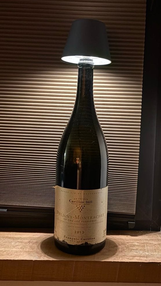 Unieke Puligny Montrachet Magnum fles lamp, Ophalen of Verzenden, Gebruikt, Glas, 50 tot 75 cm