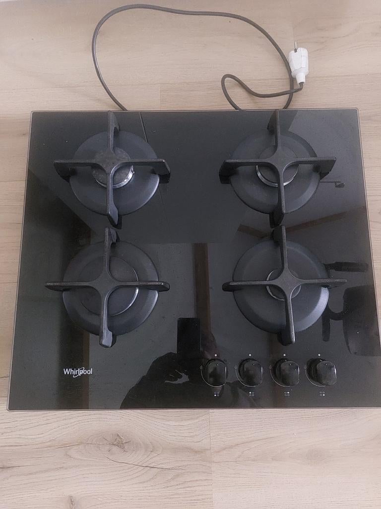 Whirlpool gaskookplaat, Witgoed en Apparatuur, Kookplaten, Ophalen, 4 kookzones, Zo goed als nieuw, Inbouw