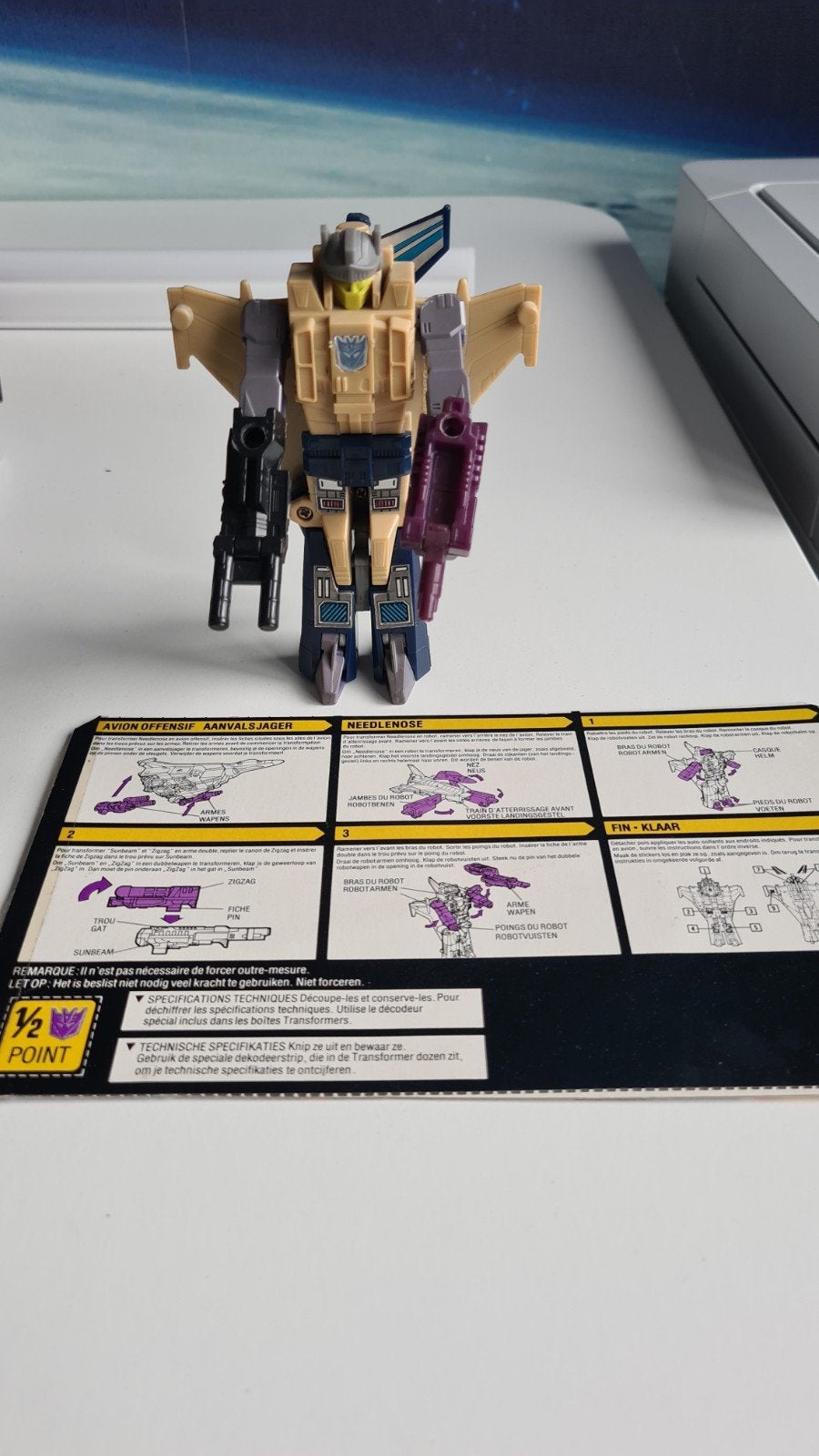 Targetmaster G1 Needlenose met handleiding, Verzamelen, G1, Ophalen of Verzenden, Gebruikt
