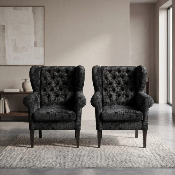 29125 Set Eetkamerstoelen Zwart, Ophalen, Twee, Zwart, Nieuw