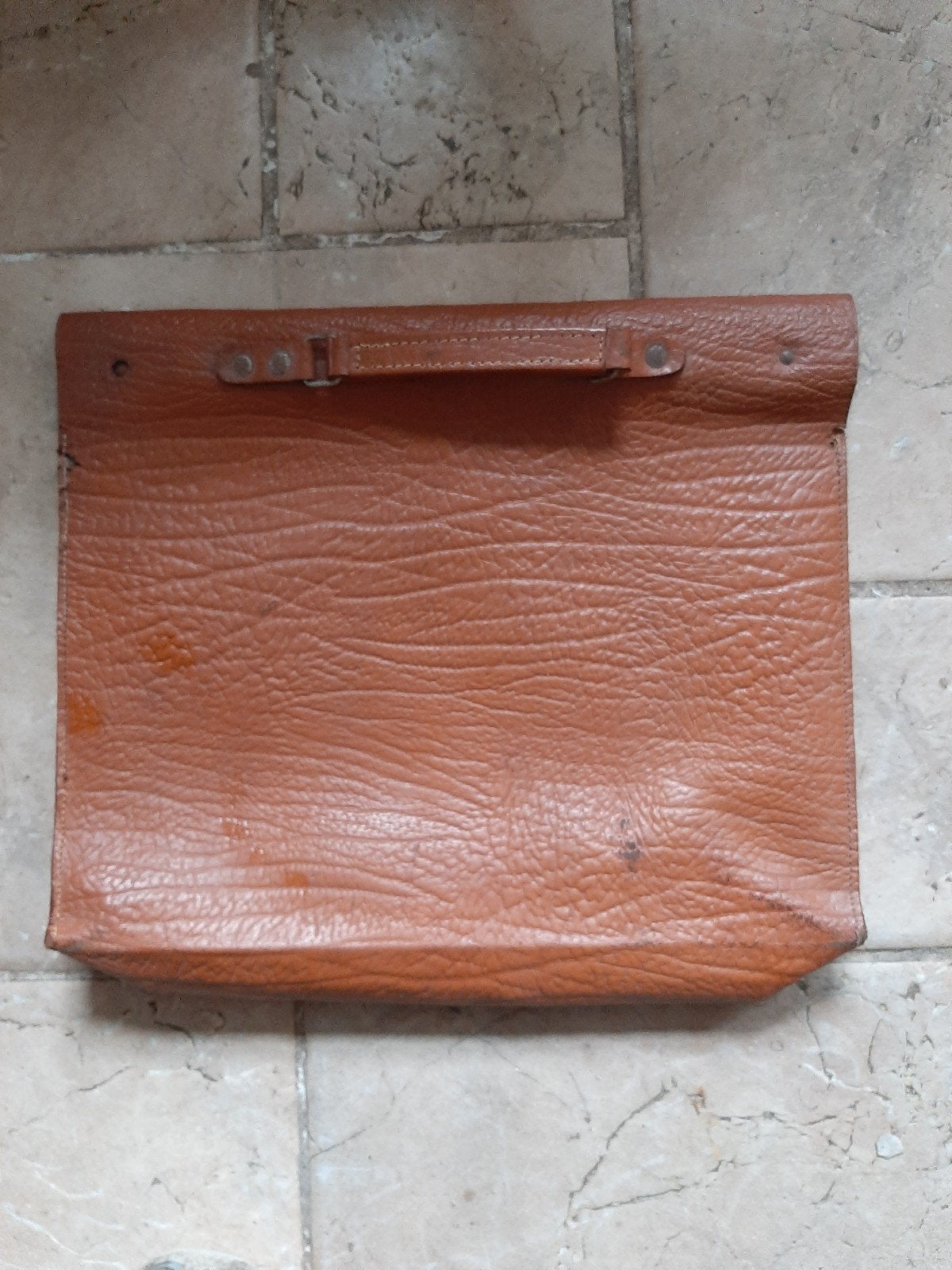 Vintage Leren Aktetas - Bruin, Ophalen of Verzenden