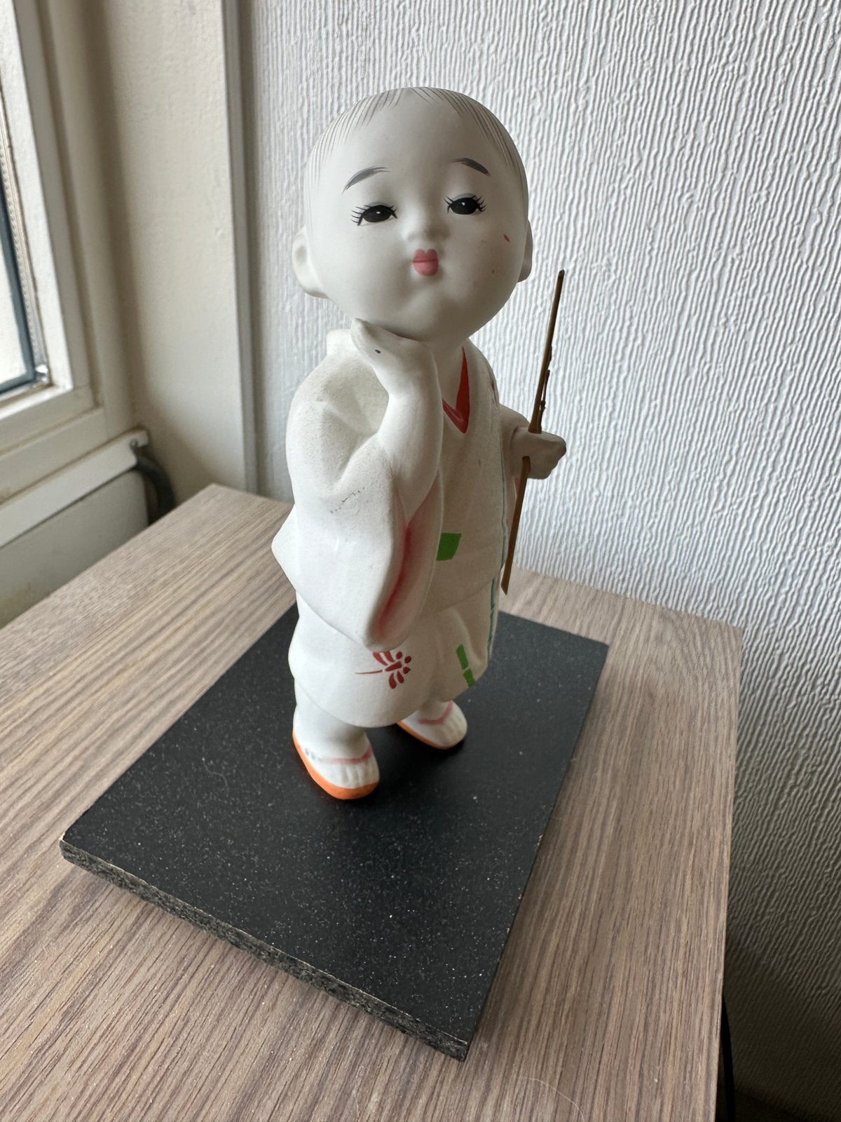 Vintage Japanse Kimono Jongen Beeldje - Handgeschilderd, Ophalen