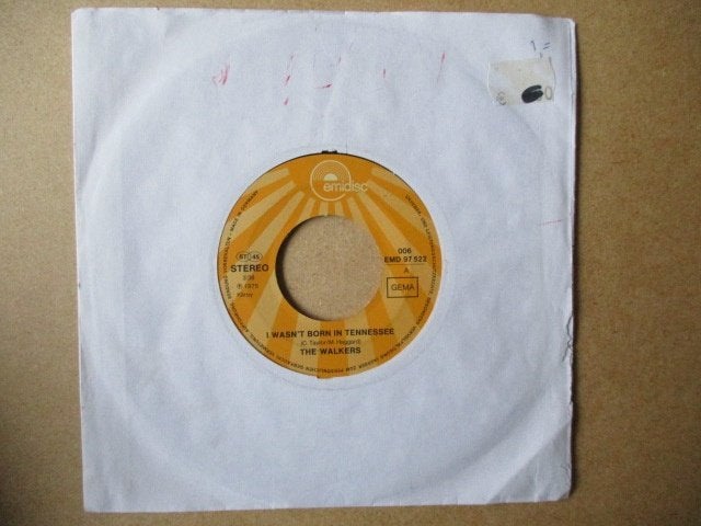 s5270 the walkers - i wasn't born in tennessee, Ophalen, Gebruikt, 7 inch, Overige genres