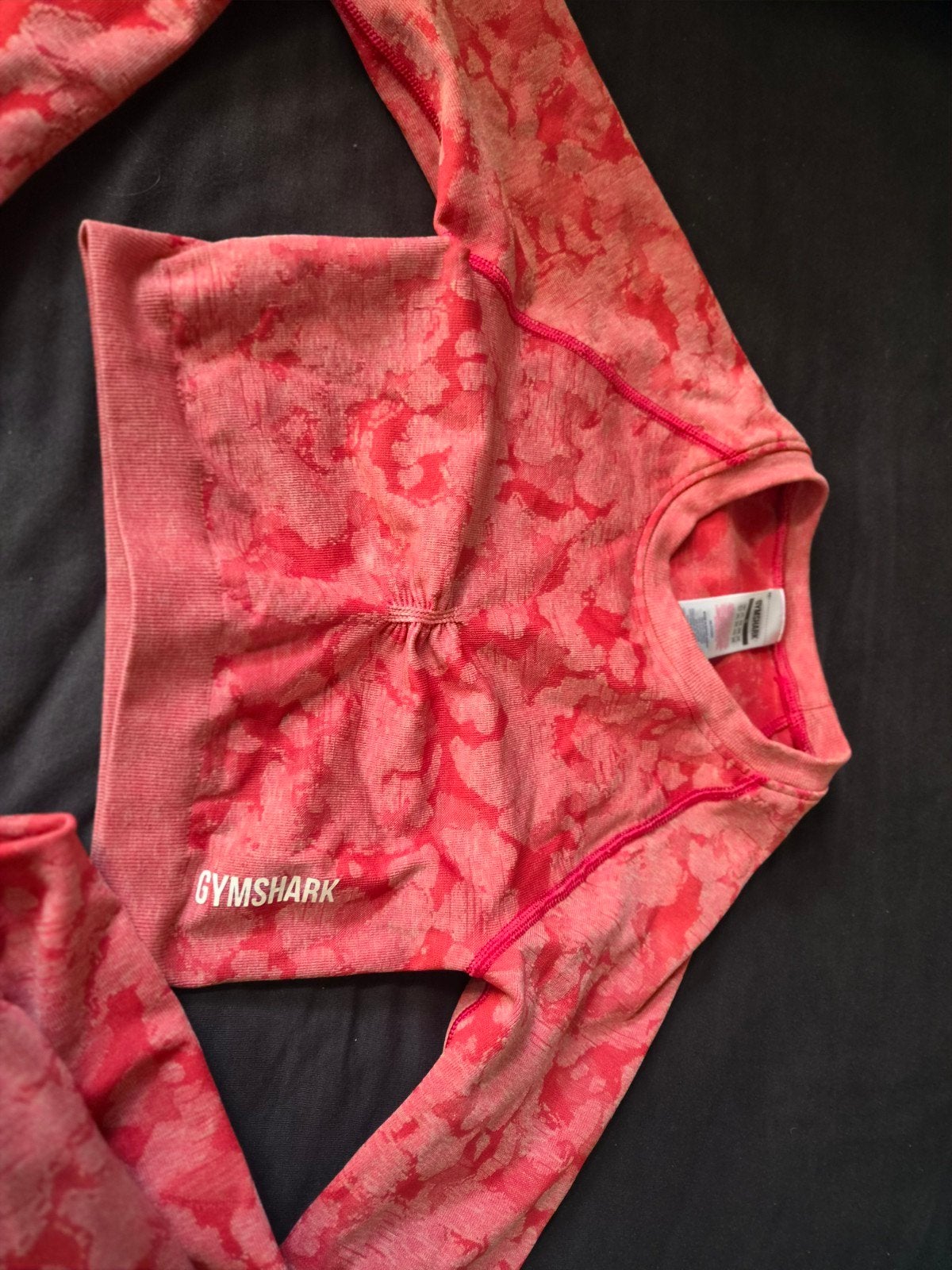Gymshark sportset (top en legging) in maat S, Kleding | Dames, Ophalen of Verzenden, Maat 36 (S), Rood, Gymshark