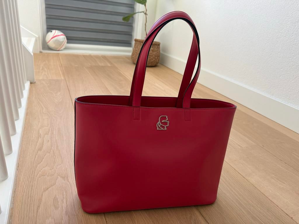 Karl Lagerfeld Shopper Rode Handtas, Sieraden, Tassen en Uiterlijk, Tassen | Damestassen, Ophalen of Verzenden, Nieuw, Rood, Shopper