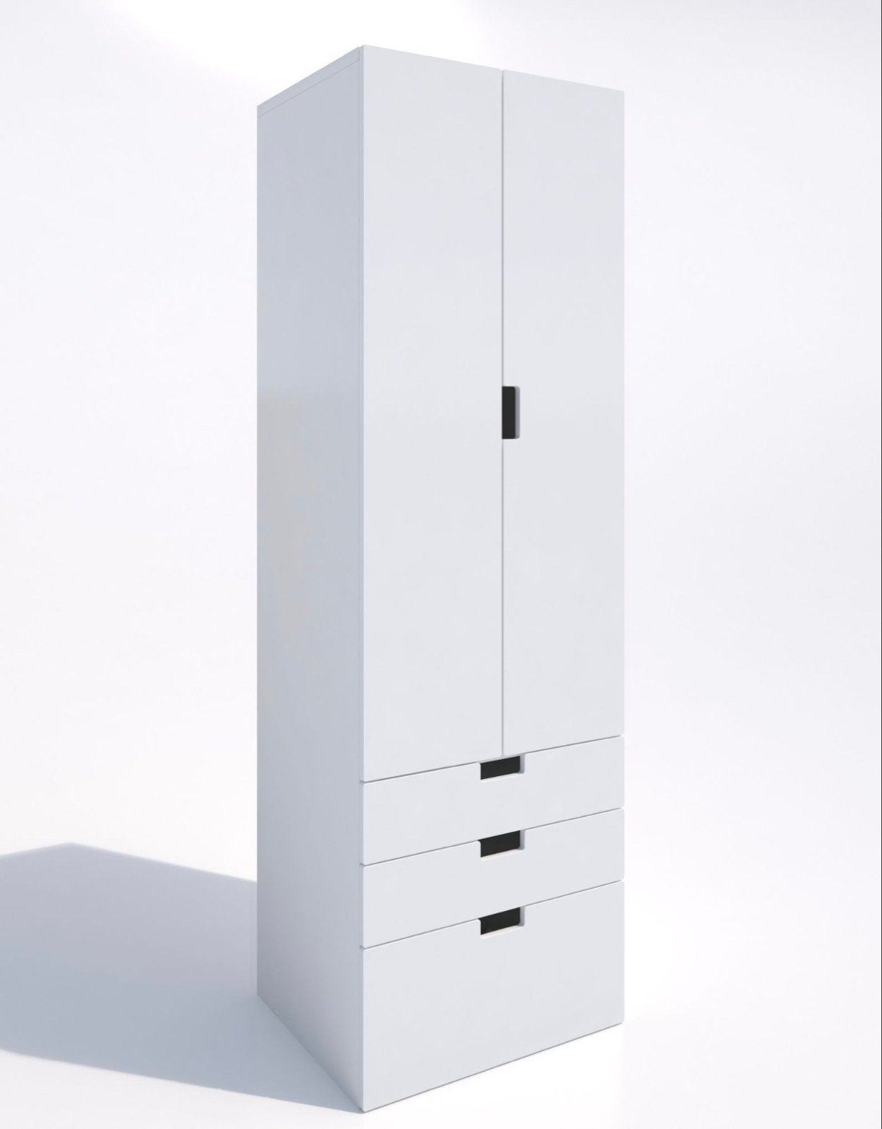 Witte stuva ikea kledingkast met lades en deuren, Ophalen, Gebruikt, 50 tot 100 cm, Met lade(s)
