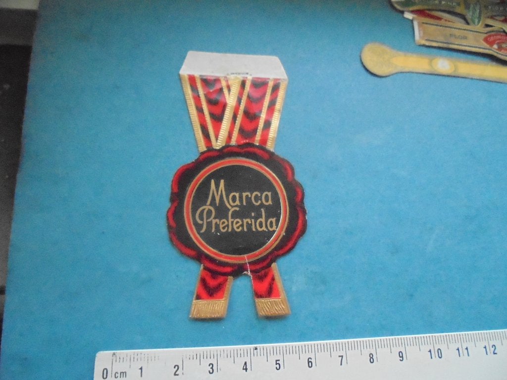 Oude sigarenband / etiket Marca Preferida, Ophalen of Verzenden, Gebruikt, Sigarenbandjes