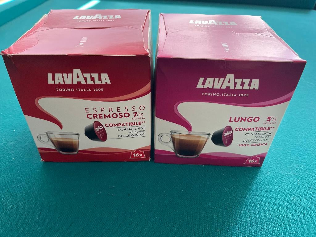 LAVAZZA LUGO en ESPRESSO voor amondo moi 32 st koffie CUPS, Witgoed en Apparatuur, Koffiezetapparaten, Ophalen, Nieuw, Espresso apparaat
