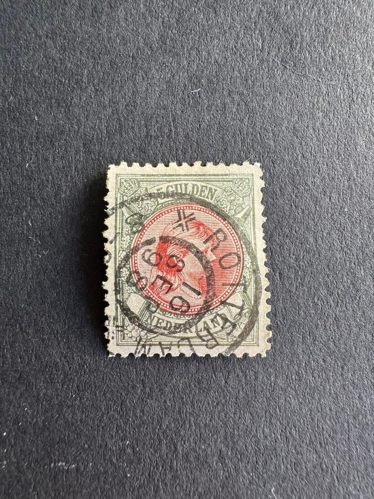 1896 Kon Wilh hangend haar NVPH nr 48 gestempeld, Postzegels en Munten, Postzegels | Nederland, Verzenden, T/m 1940, Gestempeld