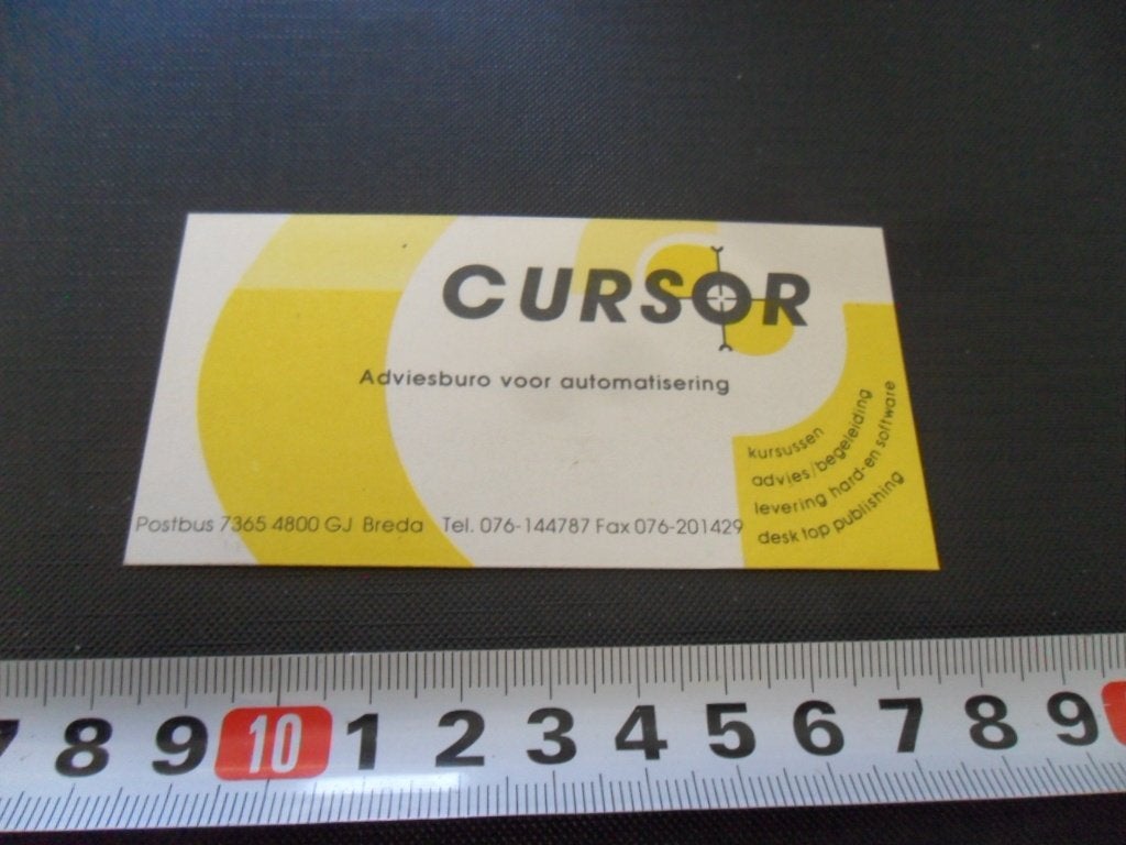 sticker Breda CURSOR Adviesburo  Jan Kuijt  *, Ophalen, Zo goed als nieuw
