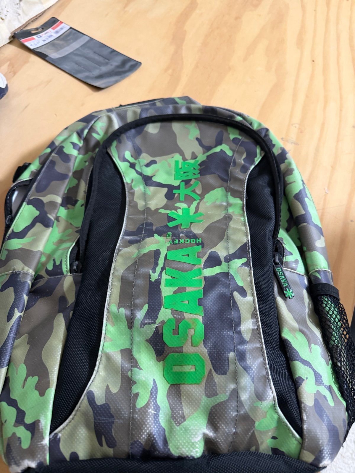 Osaka Hockey Rugzak Camouflage Groen, Ophalen of Verzenden, Gebruikt, 25 tot 40 cm, Overige merken