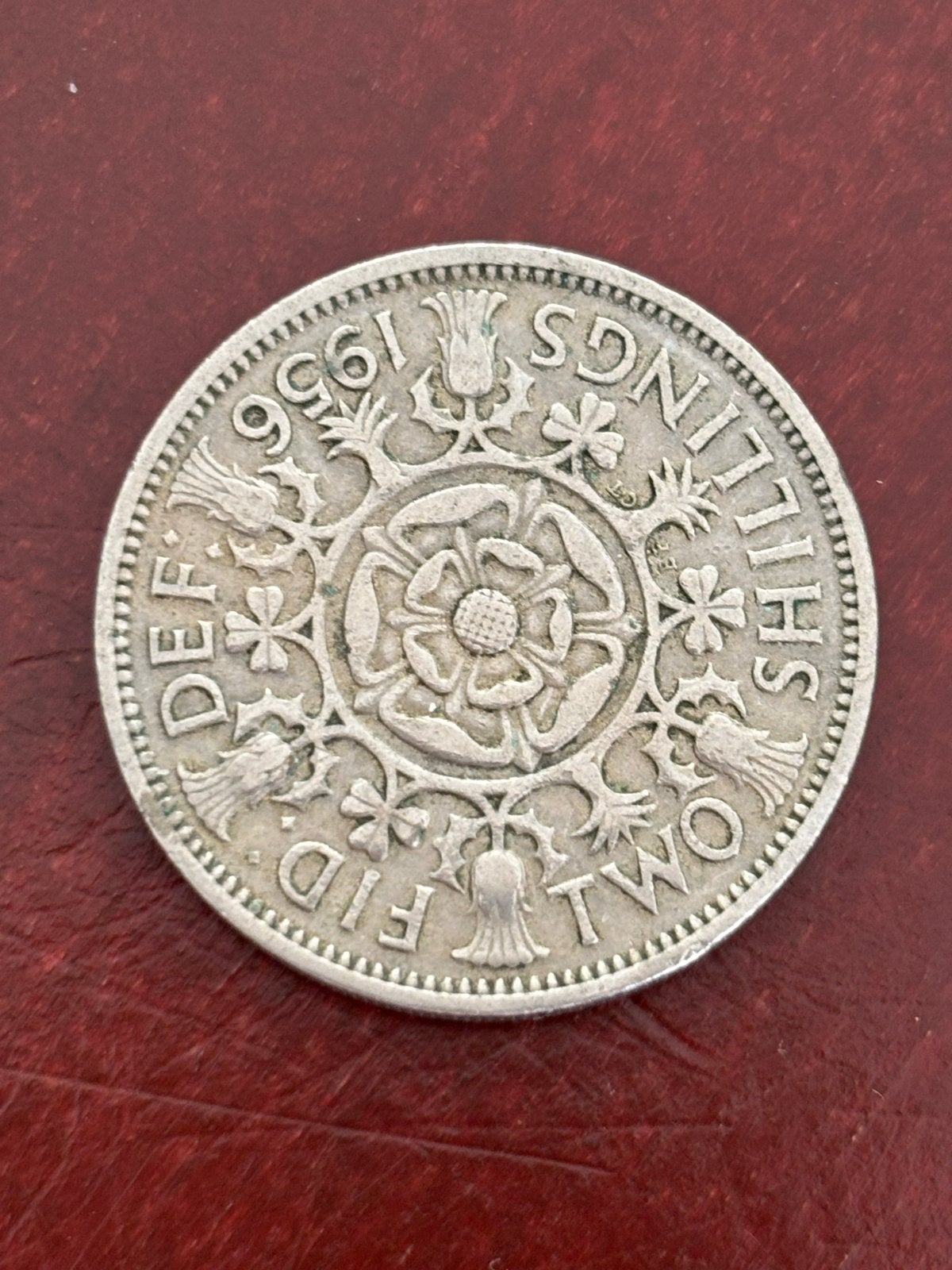 1956 Elizabeth II Two Shillings munt, Ophalen of Verzenden, Overige landen, Losse munt