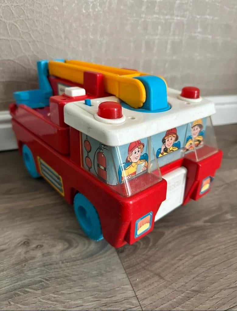 Set Vintage Chicco brandweerauto en bus, Ophalen of Verzenden