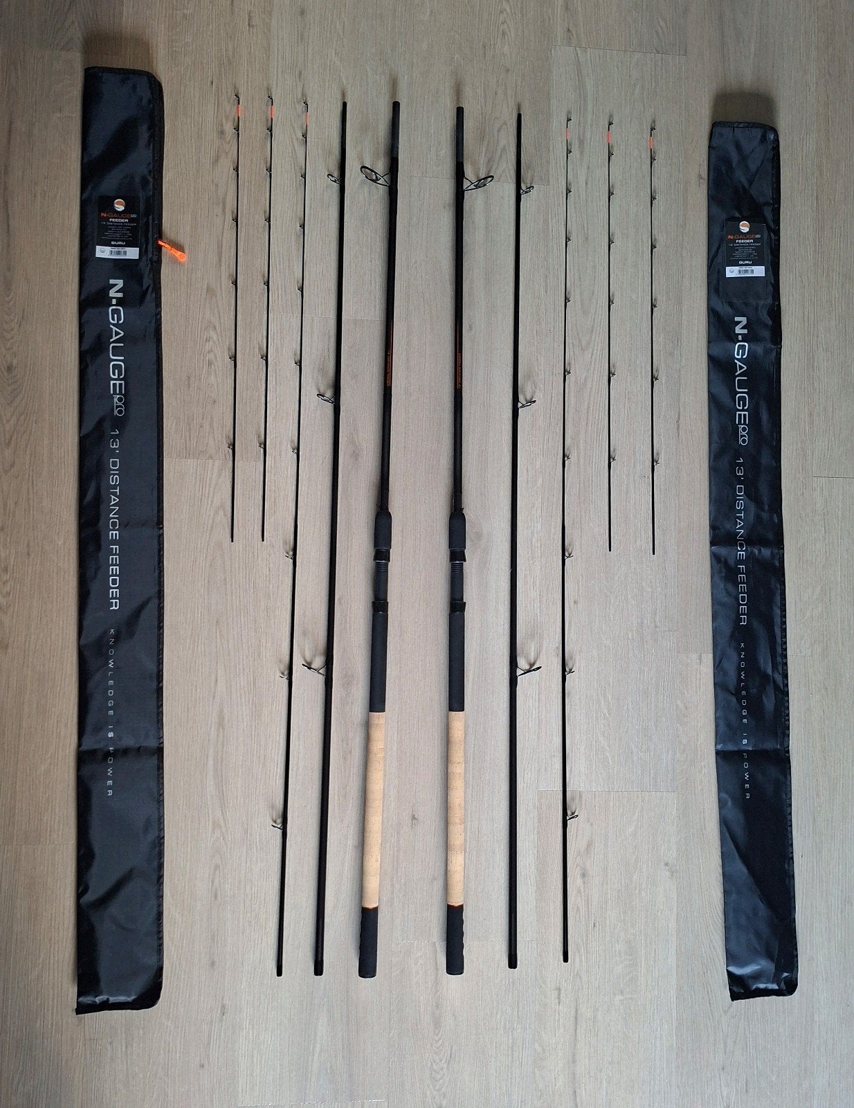 2x Guru N-Gauge Pro Distance Feeder 13ft   1-150g, Watersport en Boten, Hengelsport | Witvissen, Ophalen of Verzenden, Werphengel