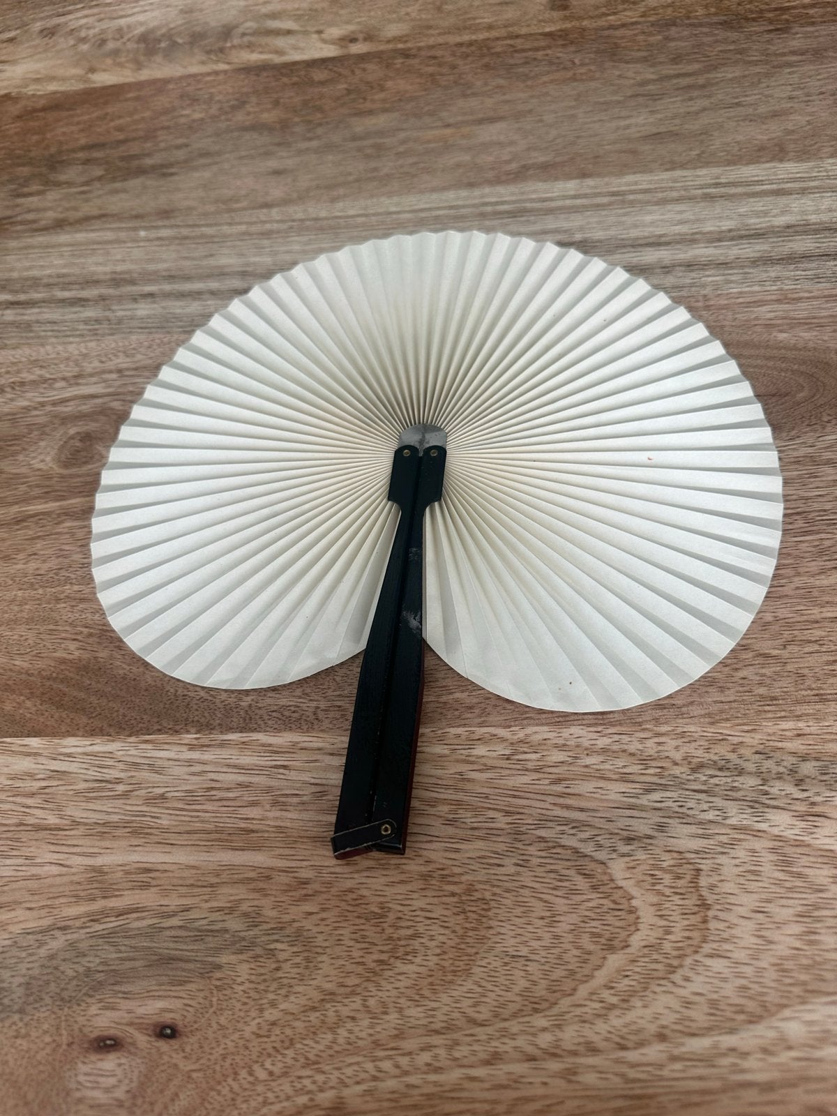 Vintage Chinese papieren waaier met landschap, Ophalen of Verzenden