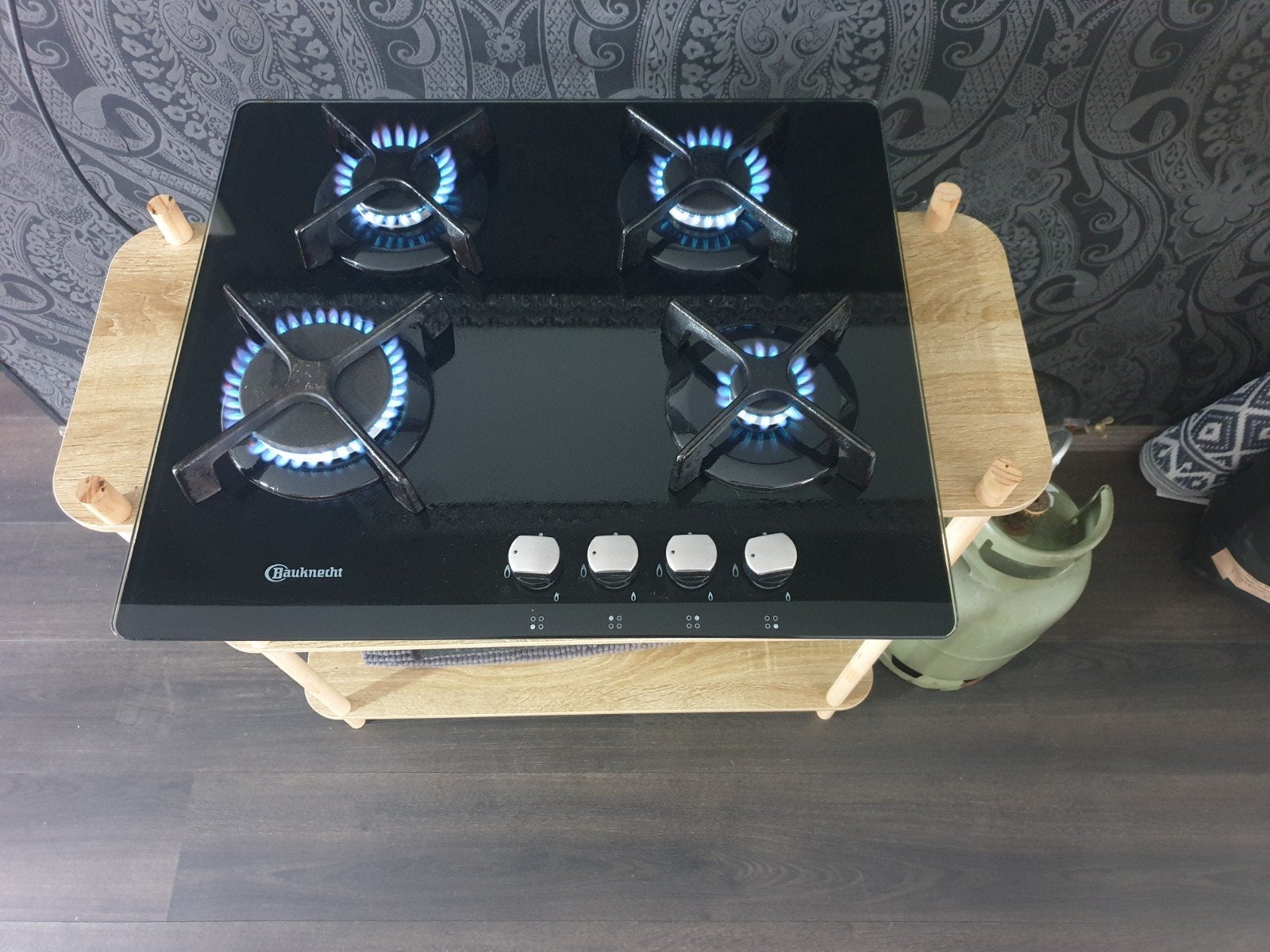 Inbouw kookplaat Merk bauknecht Butaan propaan flessengas, Witgoed en Apparatuur, Kookplaten, Ophalen of Verzenden, Zo goed als nieuw