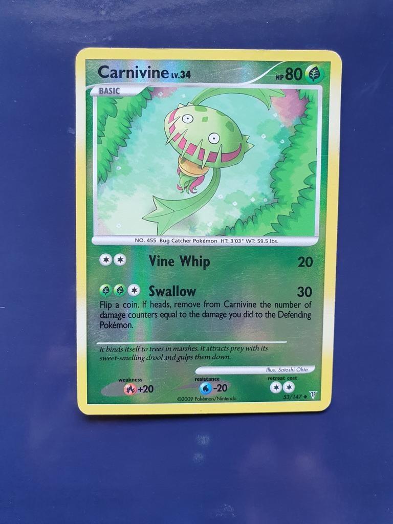 Carnivine 53/147 reverse holo pokemon kaart, Ophalen of Verzenden, Zo goed als nieuw
