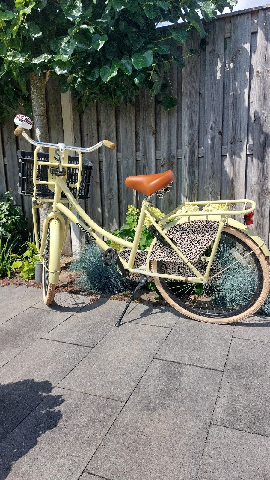 Spirit meisjesfiets 24 inch met voordrager en mand, Terugtraprem, Gebruikt, Minder dan 47 cm, Ophalen