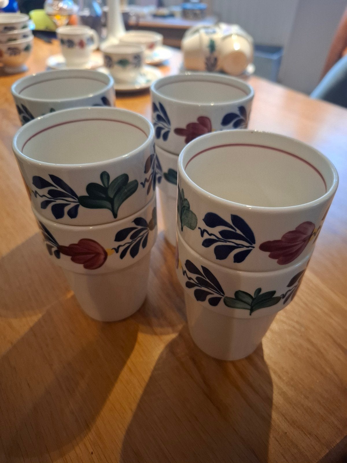 Boerenbont, melkbekers, 8 stuks, Ophalen, Landelijk/Boerenbont, Mok, Zo goed als nieuw