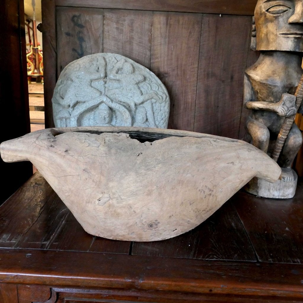 Authentieke KENTONGAN hout drum trommel kunst Indonesie KTX, Antiek en Kunst, Ophalen of Verzenden