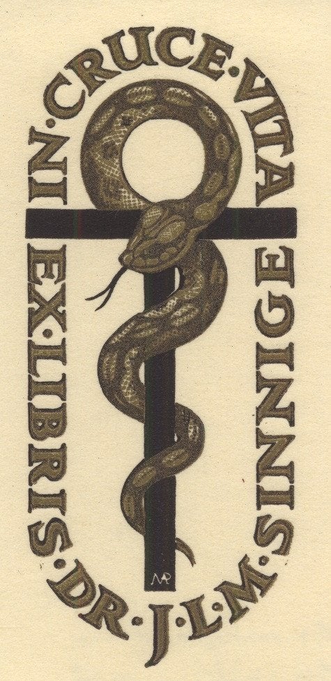 0438 Ex Libris Nederland : Mia Pot-van Regteren Altena, 1947, Antiek en Kunst, Verzenden, Ex libris
