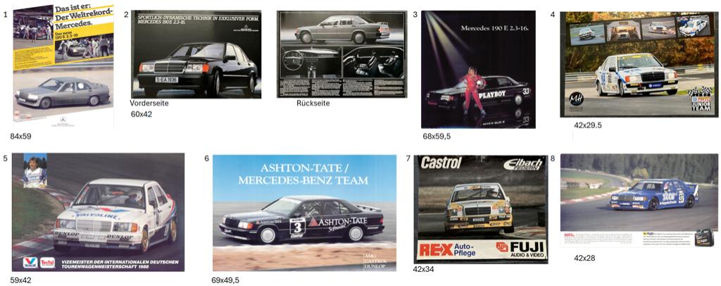 Mercedes 190 W201 DTM /  NTK autosport Poster, Ophalen of Verzenden, Gelezen, Mercedes