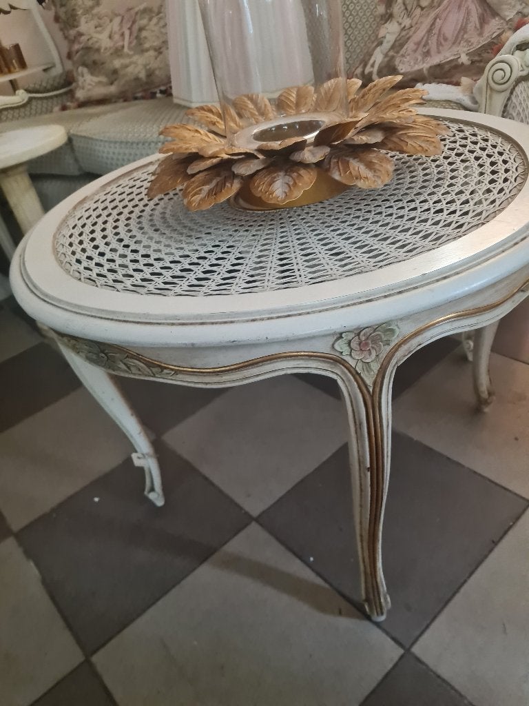 Vintage bijzettafel met webbing, Ophalen