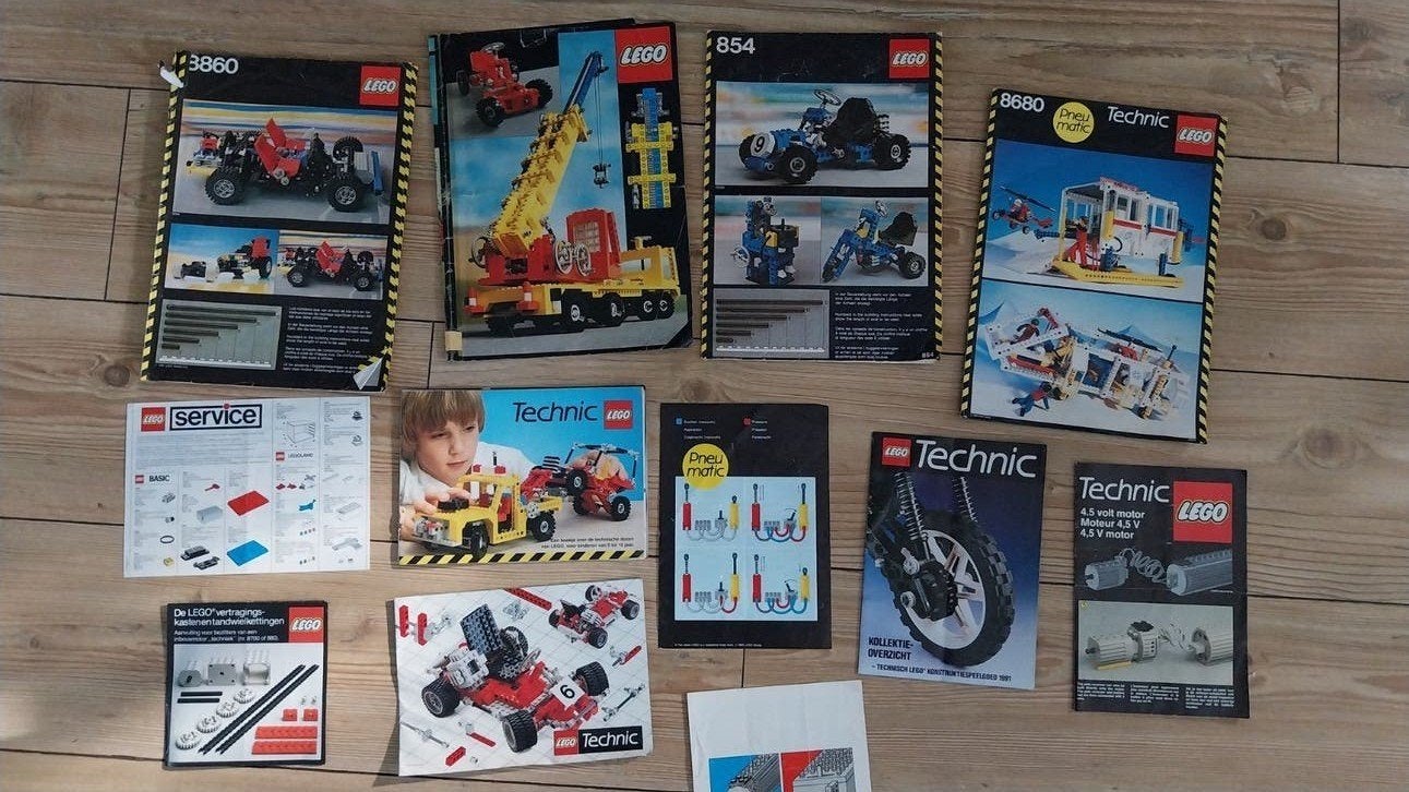 LEGO Technic instructieboekjes uit jaren 80 en 90, Kinderen en Baby's, Speelgoed | Duplo en Lego, Gebruikt, Lego, Accessoire, Ophalen of Verzenden