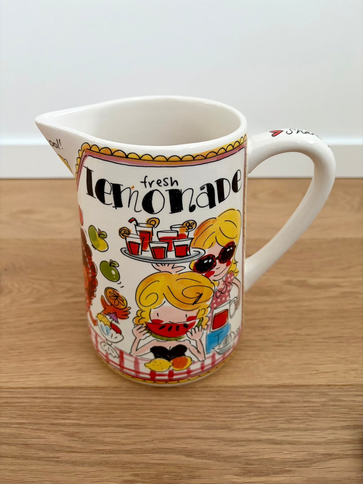 Blond Amsterdam Even Bijkletsen limonadekan - nieuwstaat, Ophalen of Verzenden, Zo goed als nieuw, Aardewerk, Blond Amsterdam