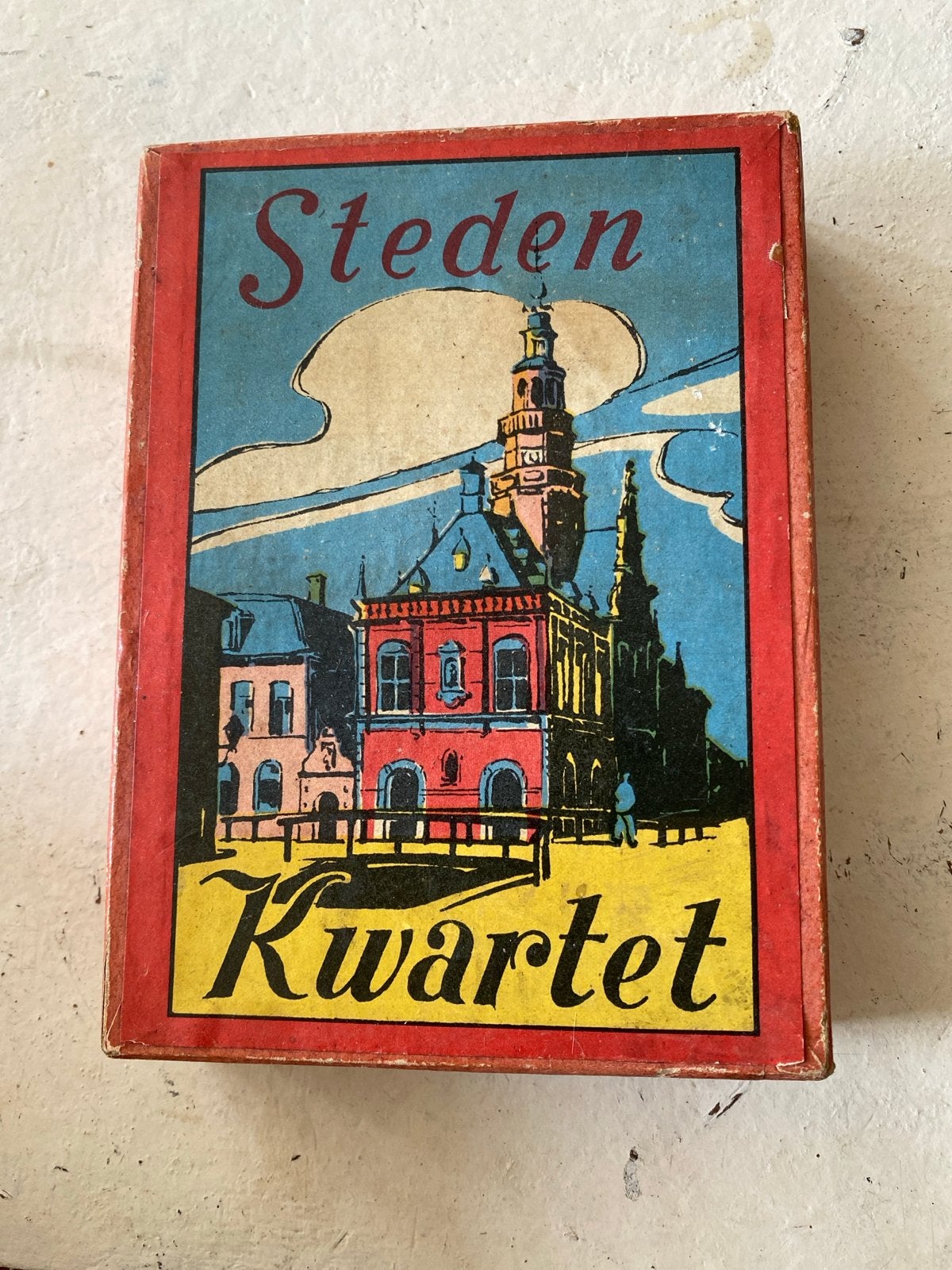 Vintage Steden Kwartetspel - Compleet en in goede staat, Drie of vier spelers, Ophalen of Verzenden, Gebruikt