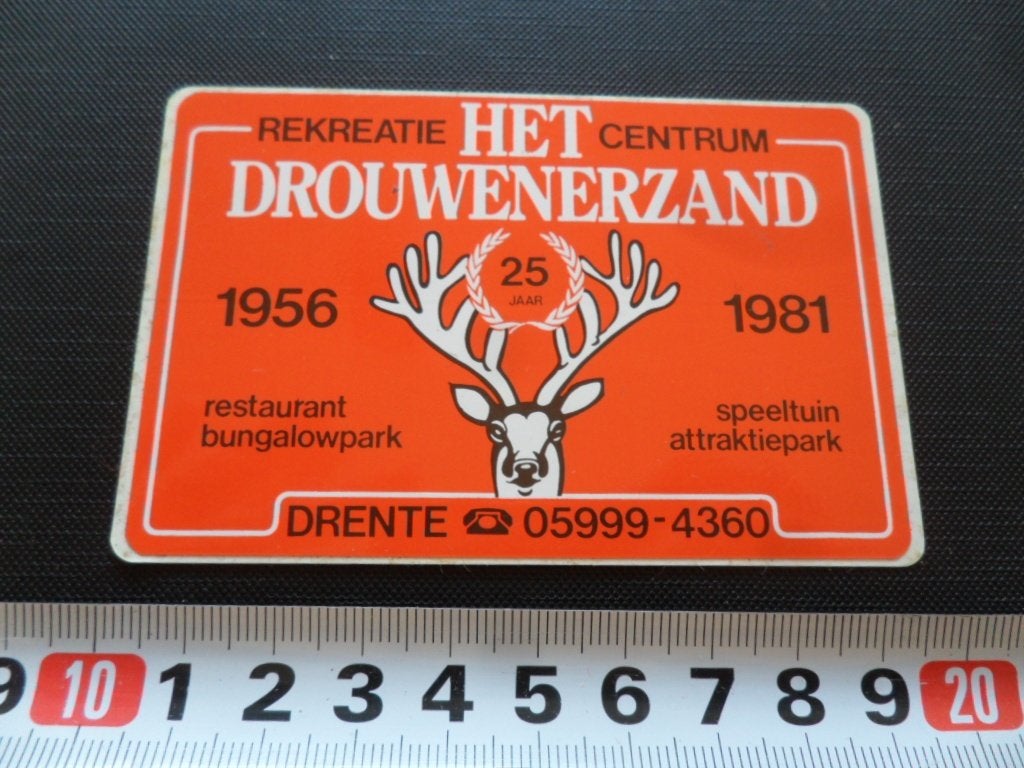 sticker Drenta HET DROUWENERZAND 25 jaar 1956 - 1981, Ophalen of Verzenden, Zo goed als nieuw