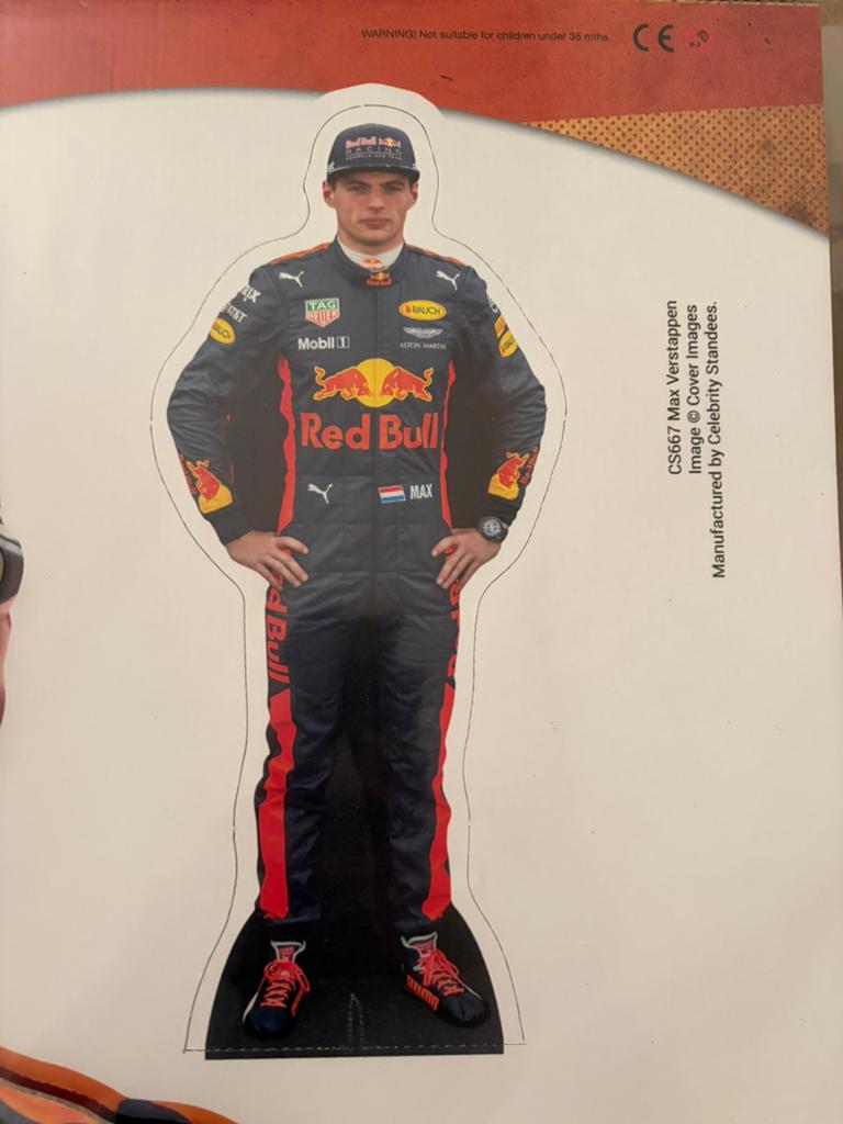 Levensgroot kartonnen figuur van Max Verstappen, Ophalen of Verzenden, Nieuw, Formule 1