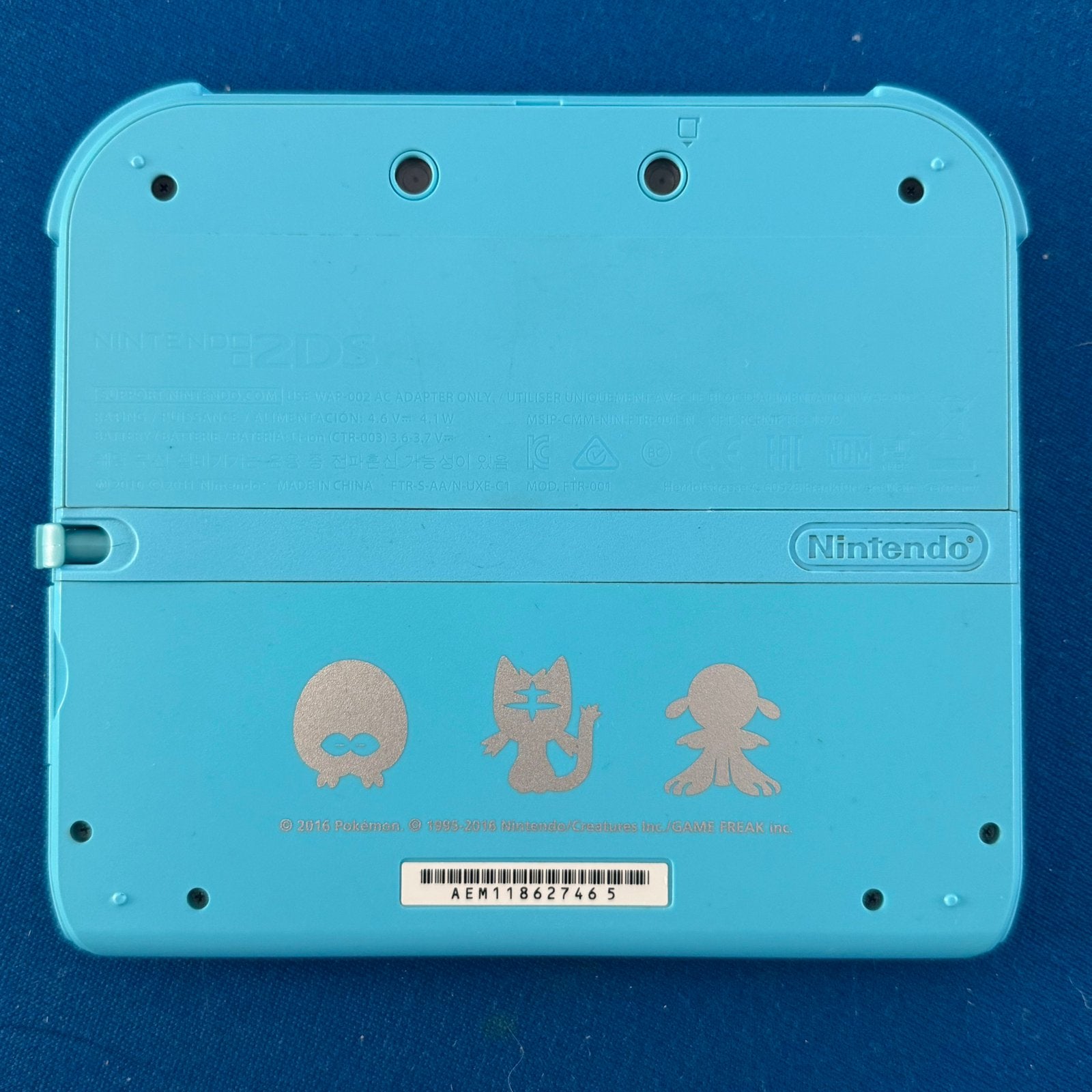 Nintendo 2DS Pokemon Sun&Moon Editie 32 GB, Ophalen of Verzenden, Zo goed als nieuw, Blauw, 2DS