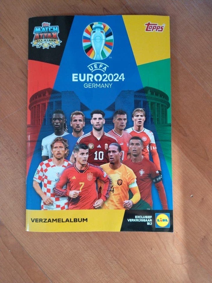 Topps Match Attax EURO 2024 Verzamelalbum Volledig Vol, Hobby en Vrije tijd, Ophalen of Verzenden, Zo goed als nieuw, Stickers en Plaatjes