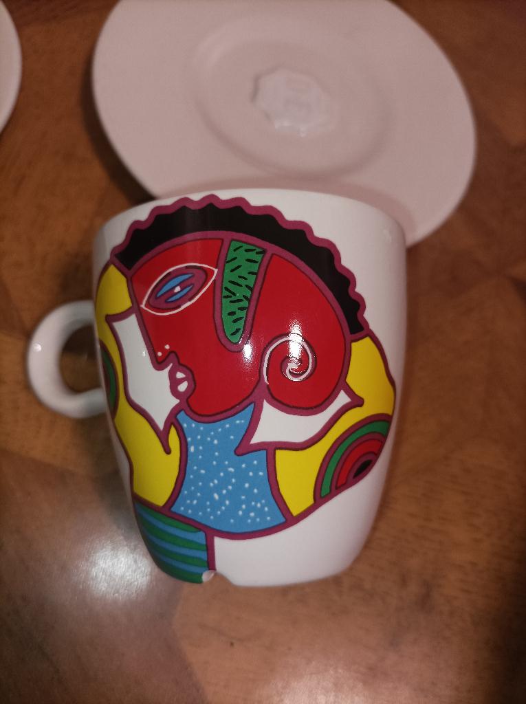 Douwe Egberts Mosa kop en schotel, Huis en Inrichting, Keuken | Servies, Ophalen of Verzenden, Zo goed als nieuw, Overige stijlen